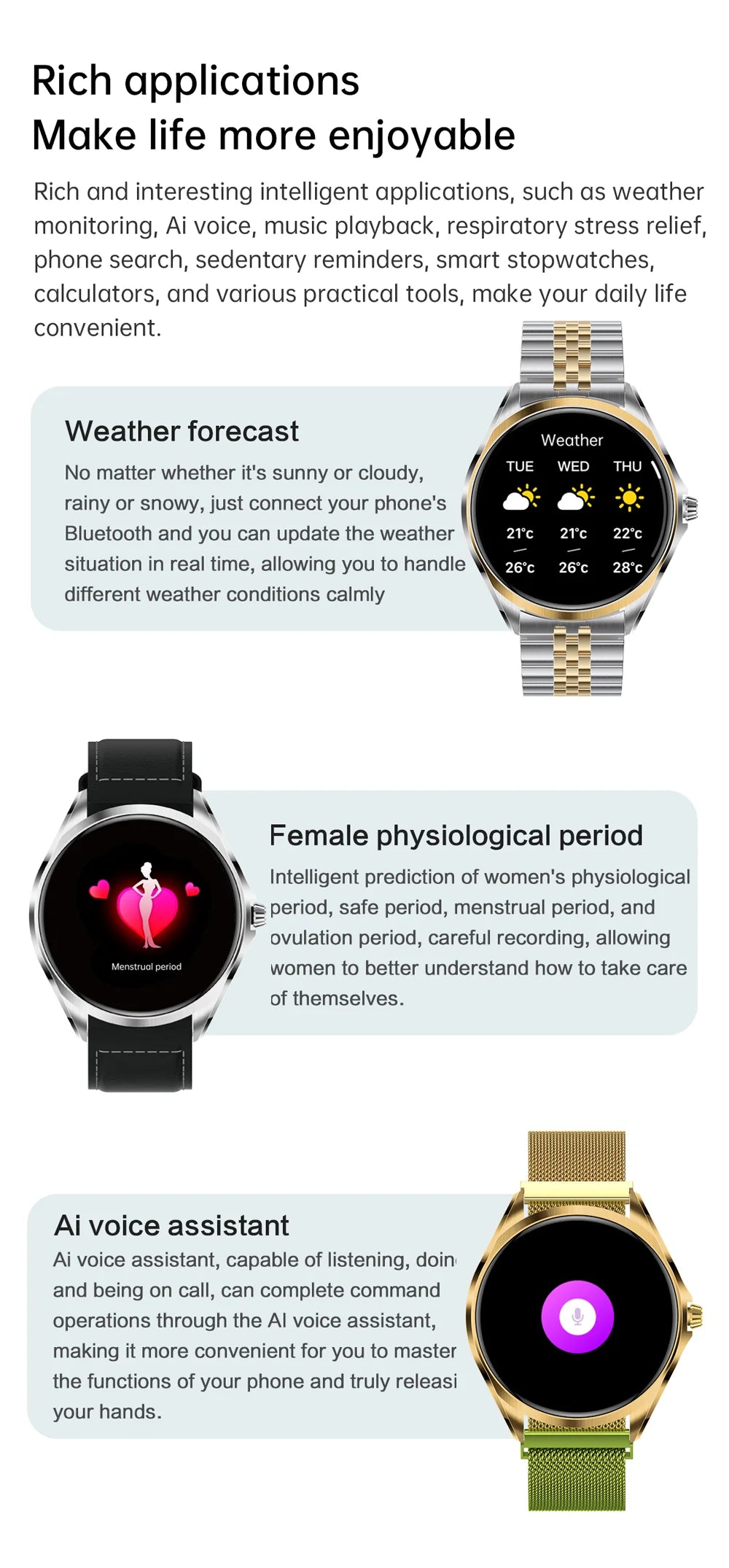 Smart Watch  6.5mm Ultra - Thin 1.43" AMOLED Screen Bluetooth Call 120+ Sports Modes for Daily & Sports