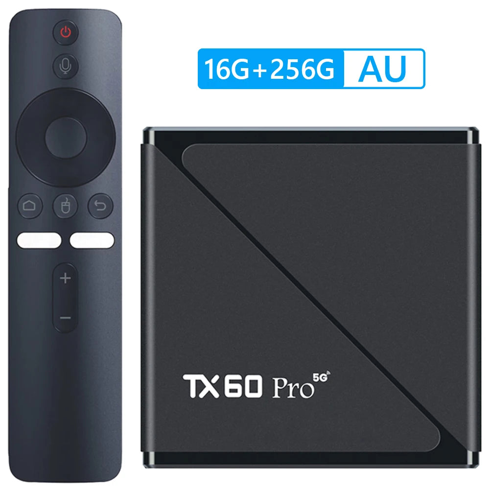 Smart TV Box Android 24 16GB 256GB Set Top Box 14K H313 Quad Core 2.4G/5G Dual WiFi Media Player TV Box with Remote