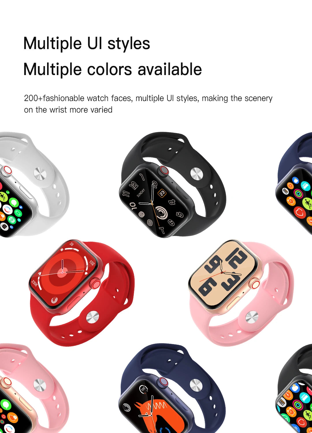 Smart Watch for Men Women Bluetooth Call 24 Hours Heart Rate Sleeping Monitor Music Play Cycling Watch with Calorie Sport  Watch