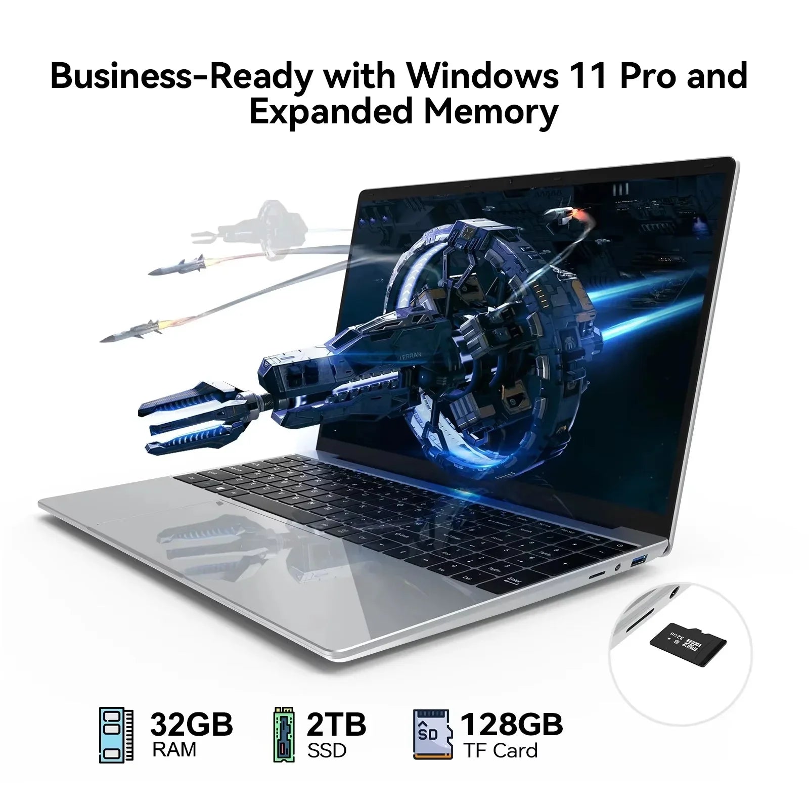 New Ultra Slim Windows 11 Pro 15.6' Laptop Intel I9-9900 32GB RAM 2TB SSD Gaming Office Study Computer PC, Reliable