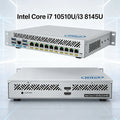 1U Rackmount Computer Intel Core I7 10510U I3 8145U 10x1GbE LAN Workstation Desktop PC for Home or Business Rackmount Server
