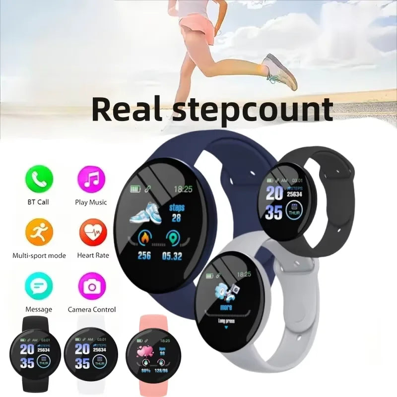 D18 Smartwatch Circular Color Screen Multiple Sports Modes Call Information Reminder Photo Taking Music Smart Bracelet 2026