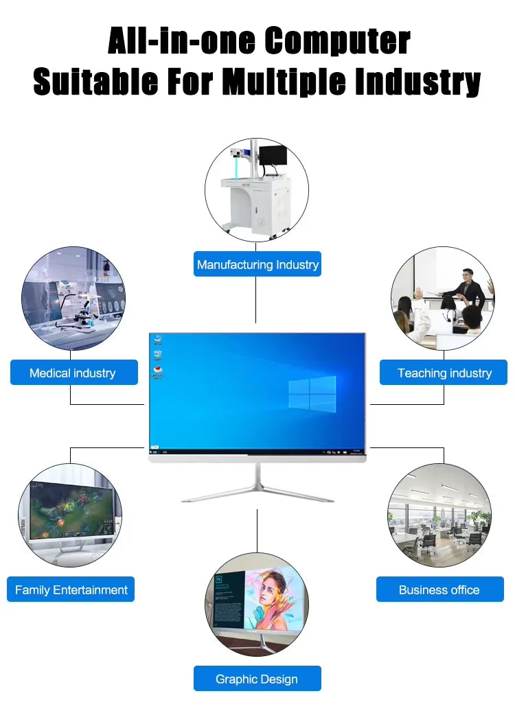 Intel I5 All-in-One PC 19/22 Inch with Wifi Bluetooth Speaker - Desktop Computer for Home And Office