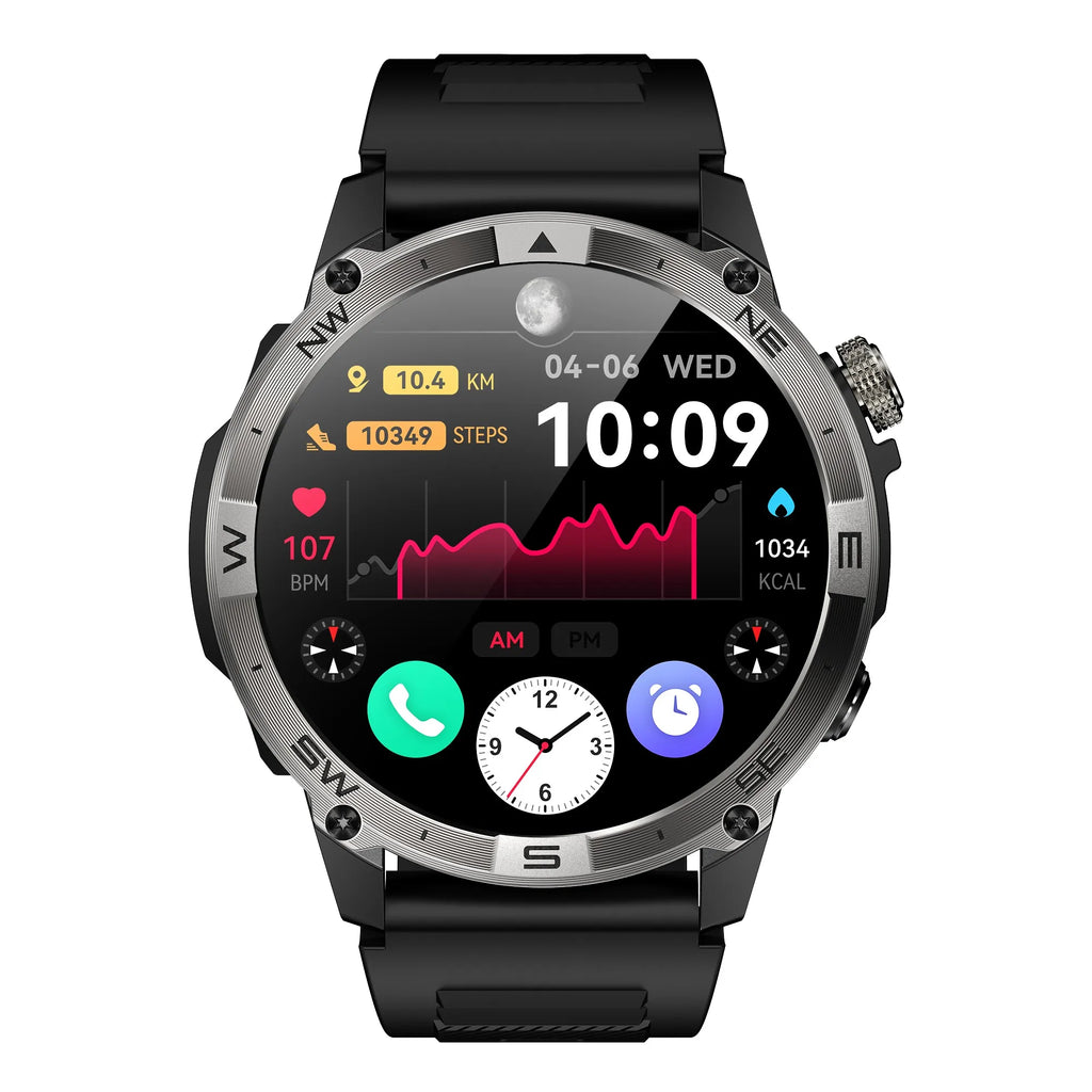 Smart Watch 2026 For Android IOS GPS Compass Sports Smart Watches For Man Women HD AMOLED Bluetooth Call Waterproof Smartwatch