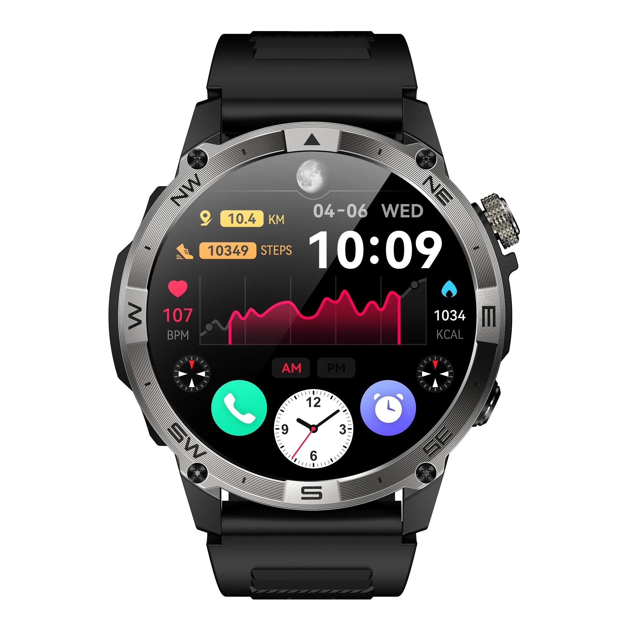 Smart Watch 2026 For Android IOS GPS Compass Sports Smart Watches For Man Women HD AMOLED Bluetooth Call Waterproof Smartwatch
