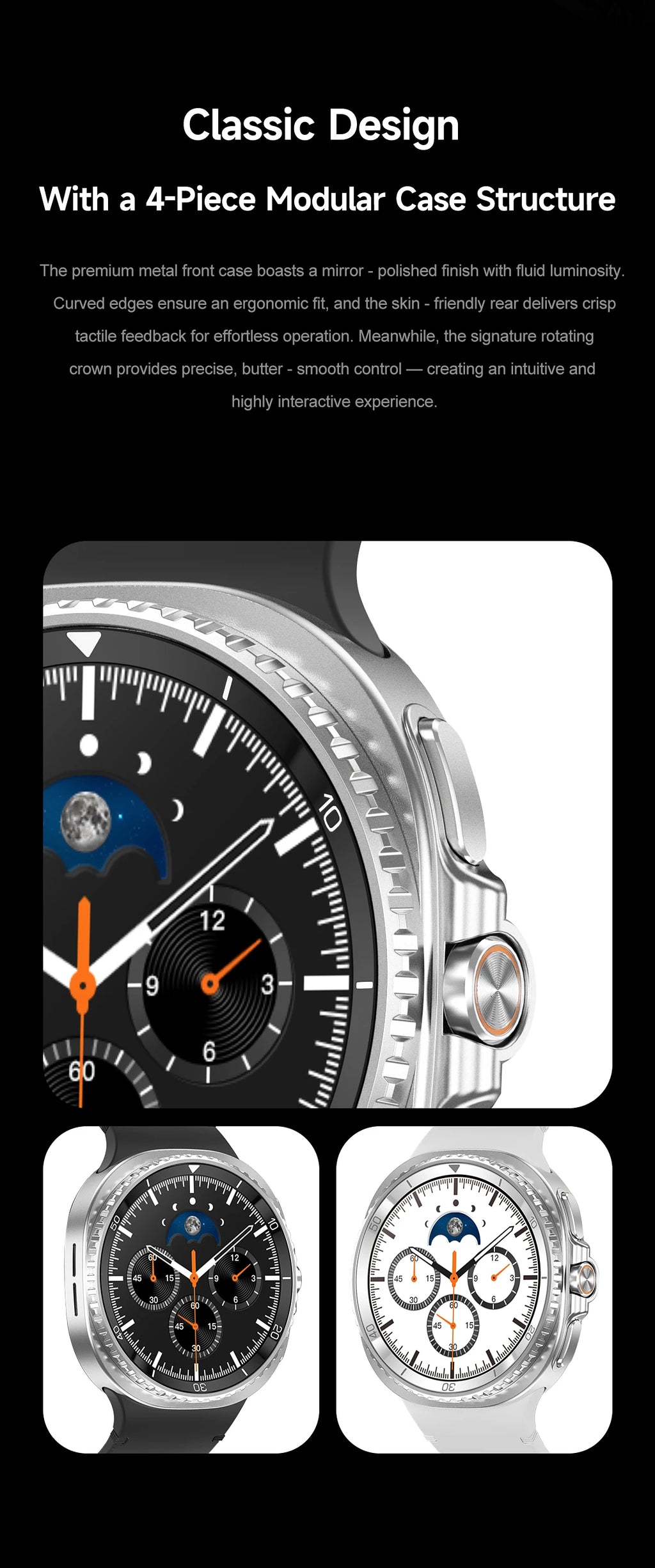 Smart Watch Man with Rotating Bezel AI Voice Assistant Receive Call 3ATM Waterproof Remote Music 1.43inch HD Screen Wristwatch