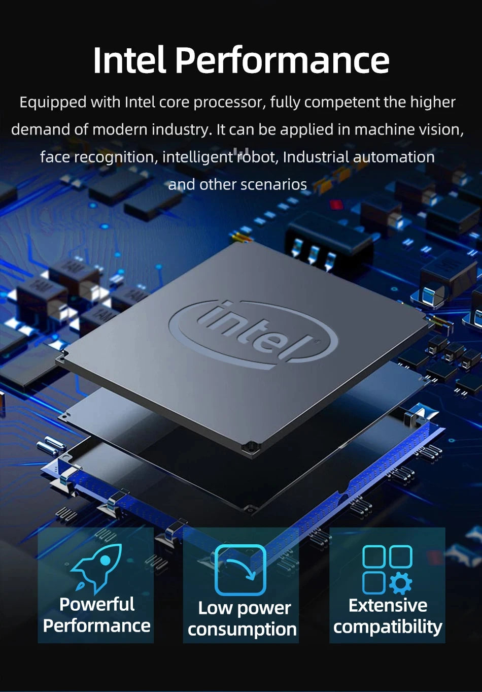 Inter Core i3 i5 i7 Industrial Mini PC Support WiFi 3G/4G LTE Linux Pfsense Computer with 2xLAN 2xRS232 4xUSB3.0 Windows10 Ready