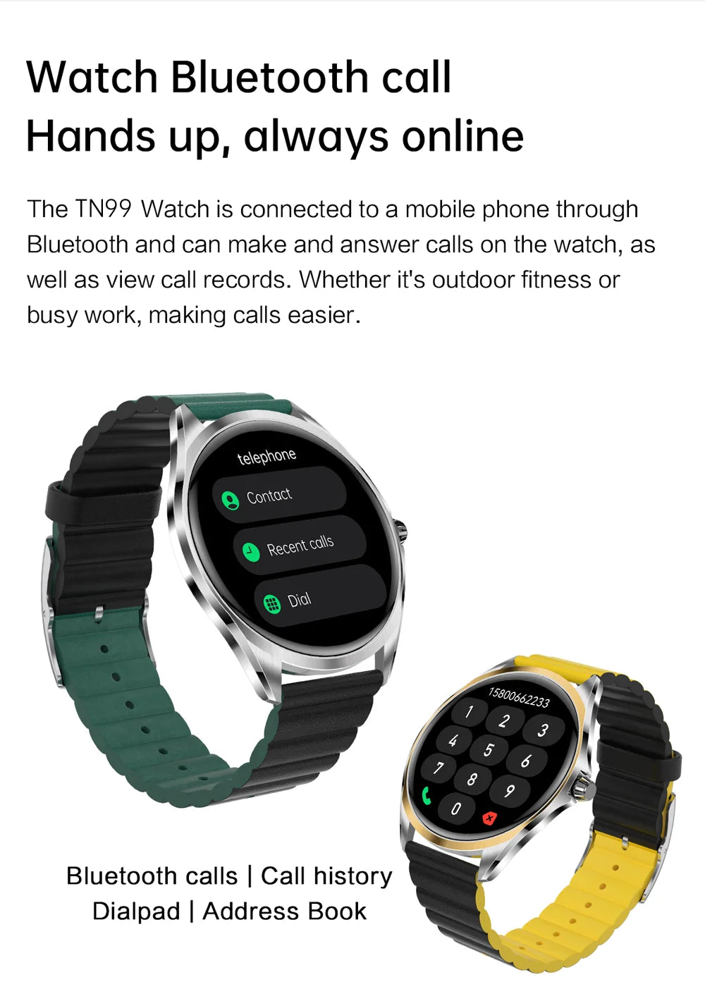 Smart Watch  6.5mm Ultra - Thin 1.43" AMOLED Screen Bluetooth Call 120+ Sports Modes for Daily & Sports