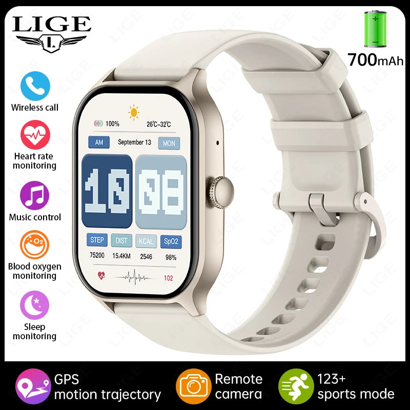 2026 New Smart Watch Diagnosis Blood Lipids Uric Acid Blood Pressure Smartwatch Men ECG+HRV Voice Bluetooth Call Health watch