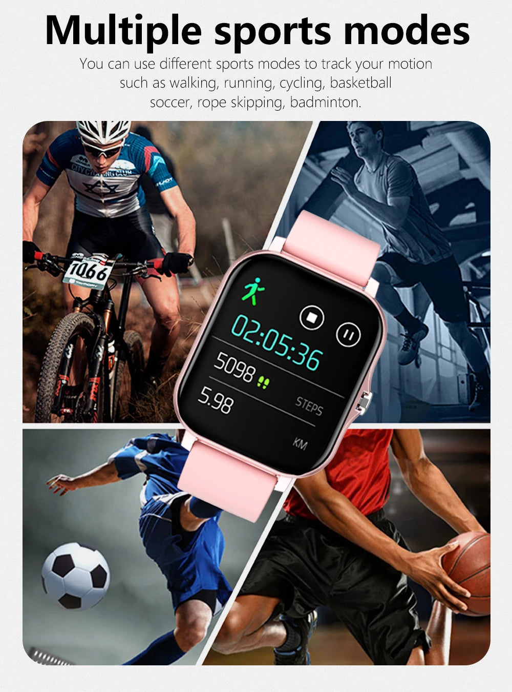 Smart Watch Android Phone 1.44''Inch Color Screen Bluetooth Call Smart Watch Women Men