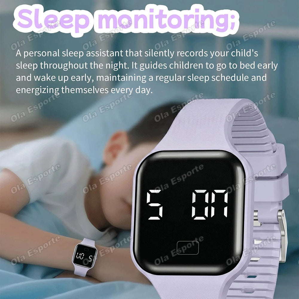 Smart Watch For Men Sports High School Student Sleep Monitor Waterproof Alarm Clock Multi Functional Women Electronic Watch HW12