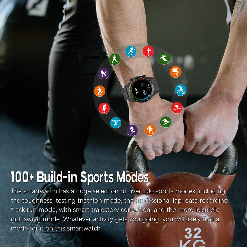 2026 new smart fitness watch with health tracking, heart rate monitor, NFC access, blood pressure check, and wireless calling,