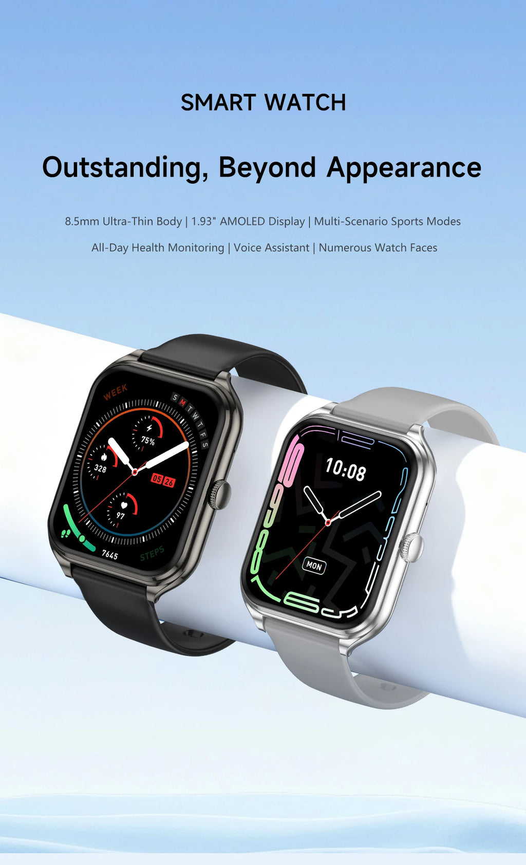 2026 1.95-inch Ultra Smart Watch For Men Women 300mAh High Capacity Battery Outdoor Sports Fitness Health Monitoring Smartwatch