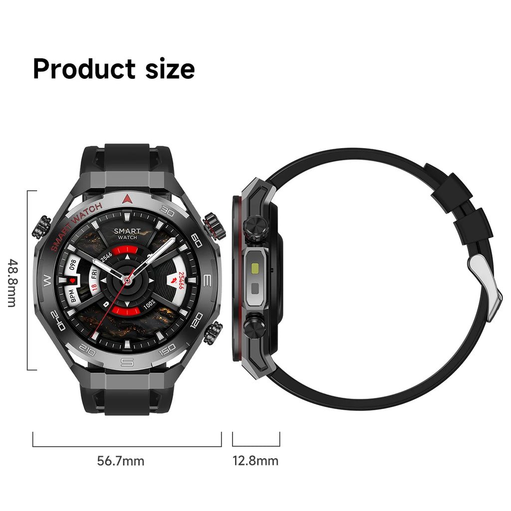 2026 smartwatch, 1.5-inch touchscreen, supports wireless calls, music, various sports modes, message sending and alarm functions