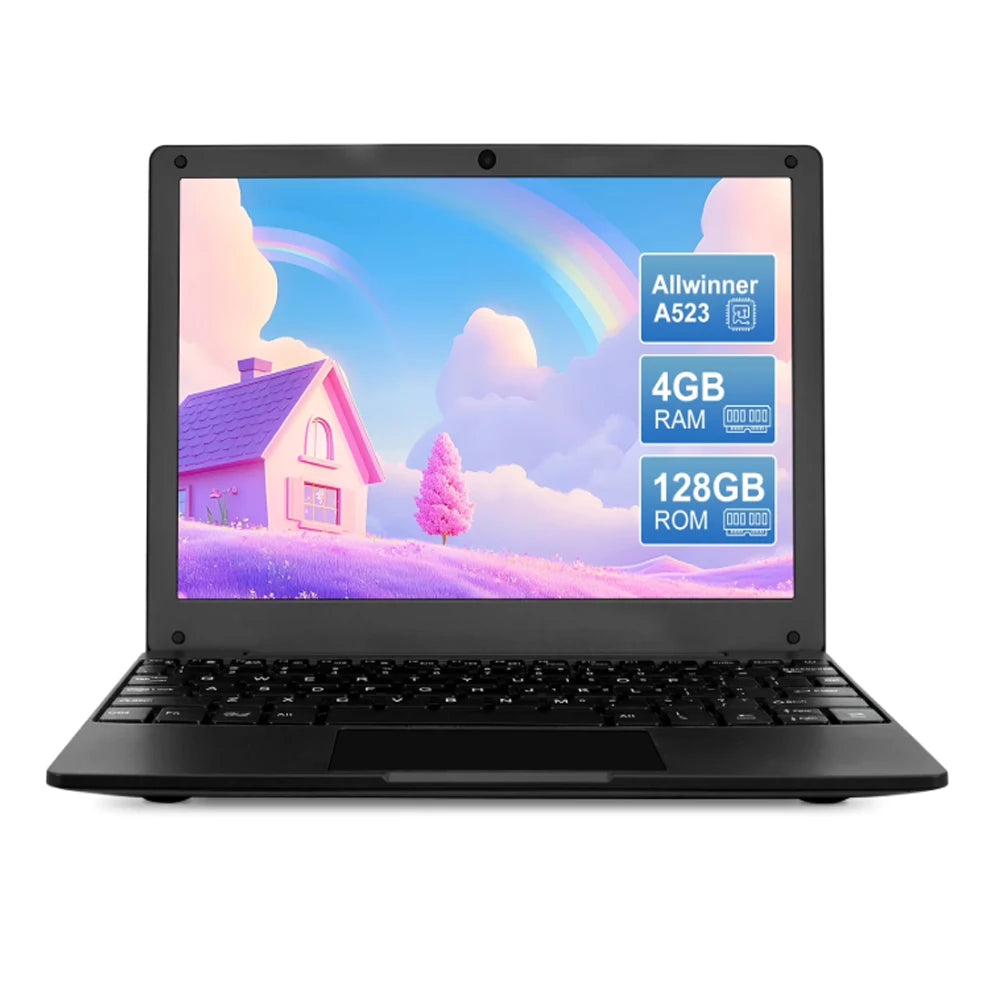 New 10.1 inch Laptop Computer CPU 4GB RAM 128GB Android 13.0 Portable Octa Core EMMC HD IPS Screen