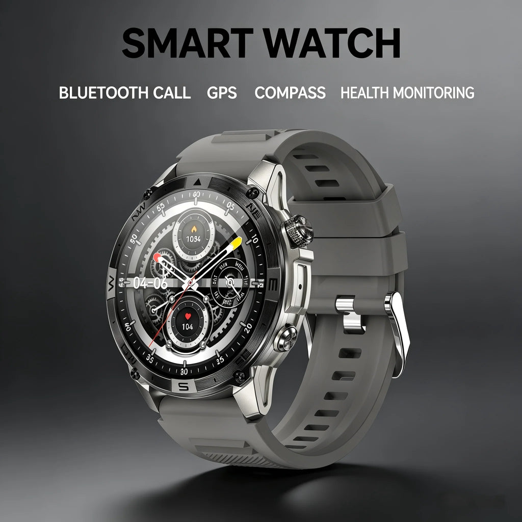 Smart Watch 2026 For Android IOS GPS Compass Sports Smart Watches For Man Women HD AMOLED Bluetooth Call Waterproof Smartwatch