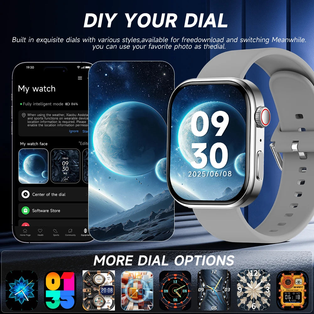 2026 NEW Smart Watch for Android/IOS 2.01“ HD Screen Health Monitoring Bluetooth Call Music Control Sport Watch for Men Women