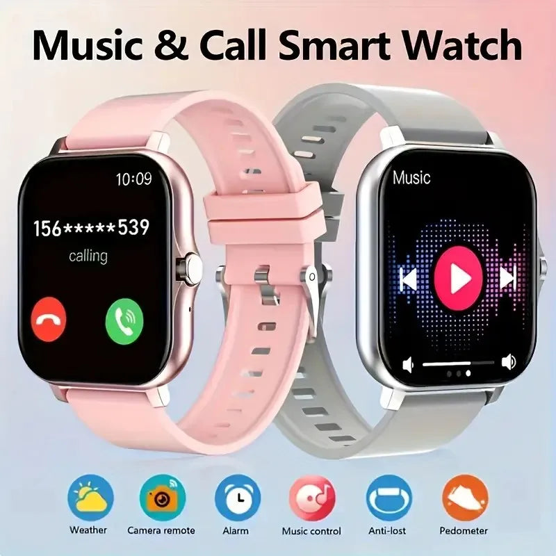 2026 Smart Watch 1.83 Inch HD Display Answer Make Call Message Preview Sport Modes DIY Dial Weather Forecast Men Women