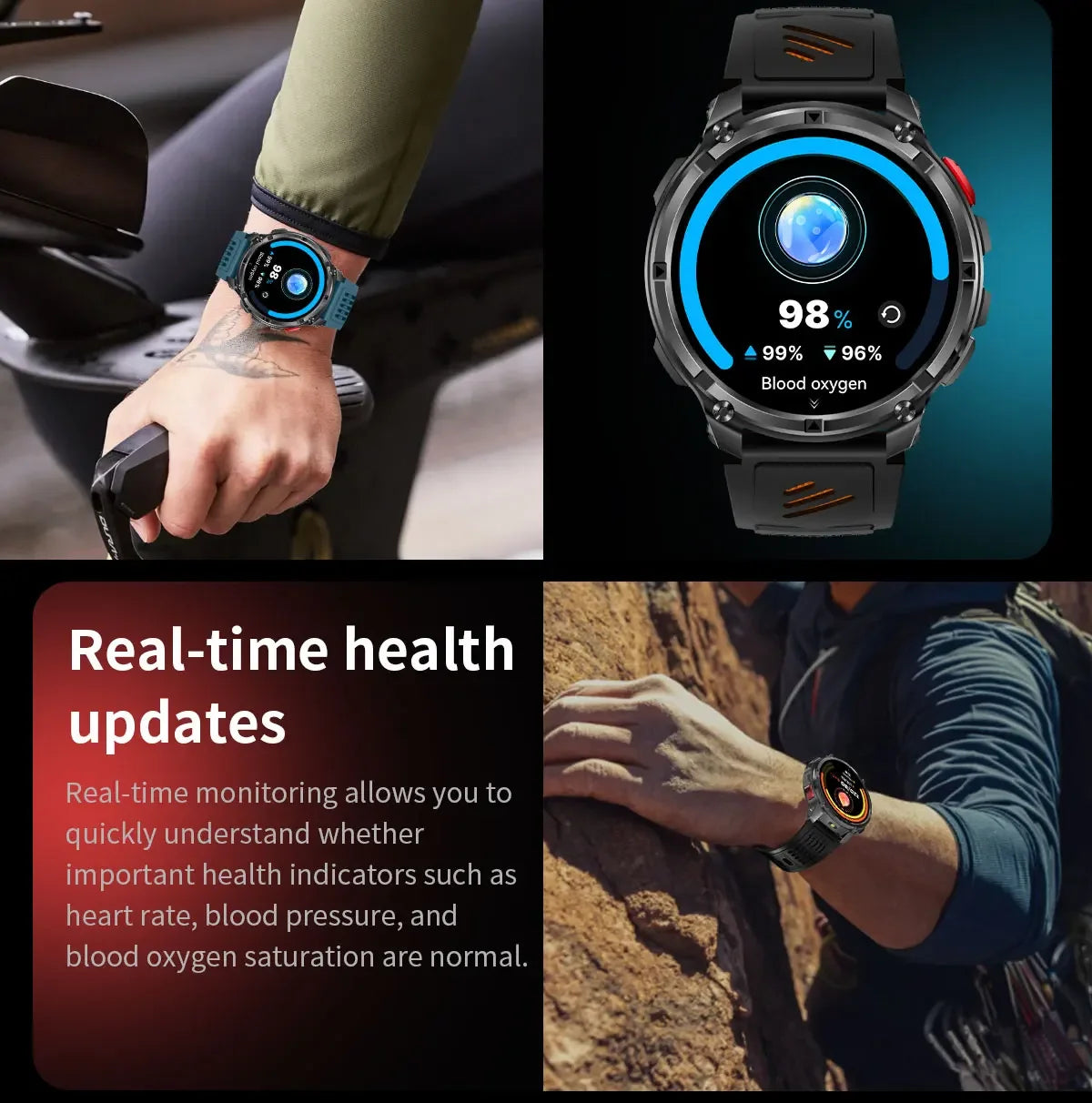 Smart Watch IP68 Waterproof Alarm Clock Reminder Music Control Breathing Training Exercise Mode Health Monitoring Smart Watch