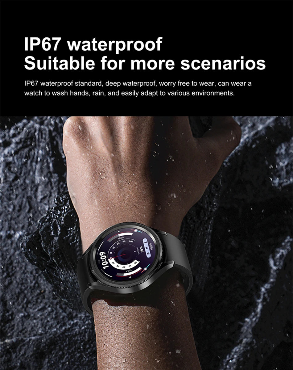 2025 New Smart Watch 6 Men's Outdoor Sports 100+ Sport Modes IP68 Waterproof Watch AMOELD HD Screen Smartwatch Android IOS
