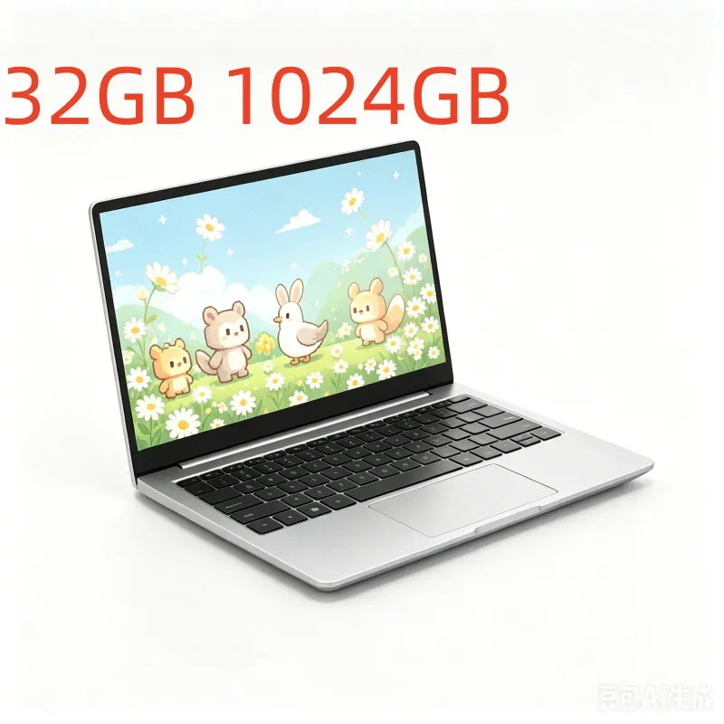 Premium 14.1" Laptop Intel Core i7-8650U 32GB 2TB Gaming PC Slim Daily Work Notebook Windows 11 1920*1080 HD