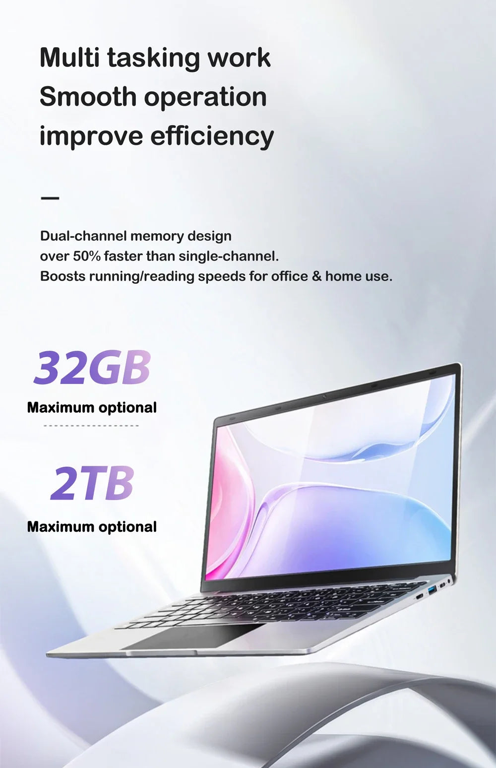High Speed Response 14.1 Inch Thin Laptop Intel I9-10980HK 32GB BIG RAM 2TB SSD Win11 Preloaded Multitask Office Gaming Notebook
