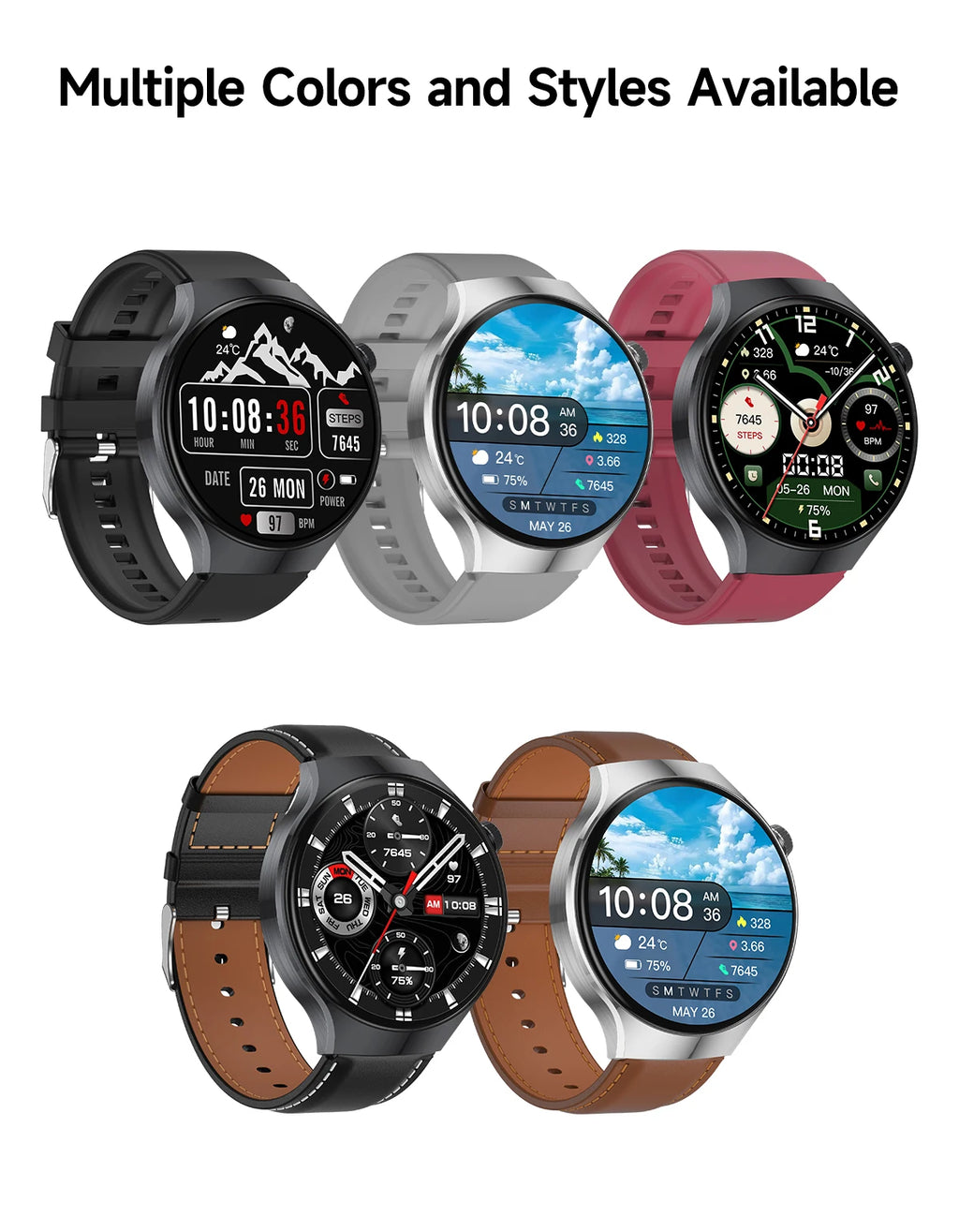New Smartwatch 2026-1.7-Inch HD Screen, 1000 Mah Battery, Information Alert Function, Multiple Sports Modes