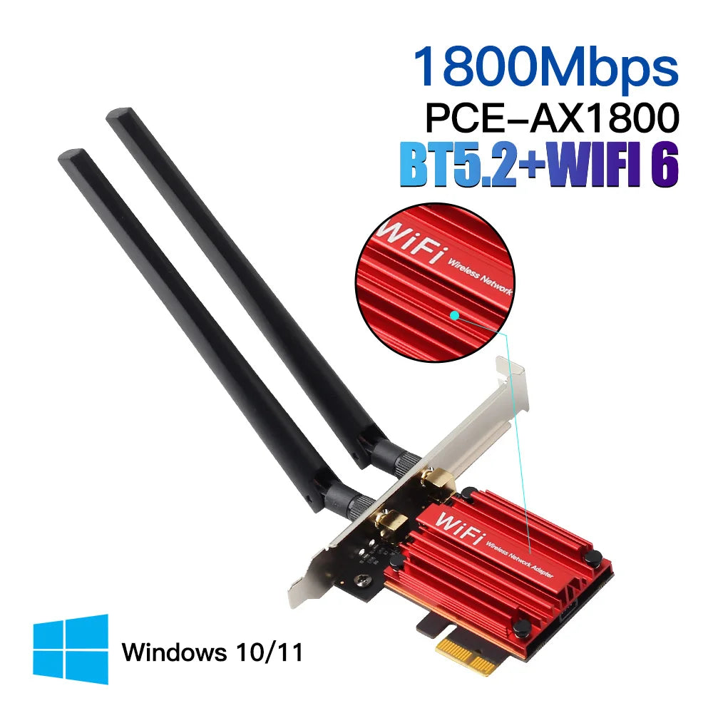 1200Mbps Wireless PCI-e Adapter 802.11ac Bluetooth 4.0 WiFi Wlan Card 2.4G/5GHz Desktop Wifi PCI Express Adapter For Win 7 10 11