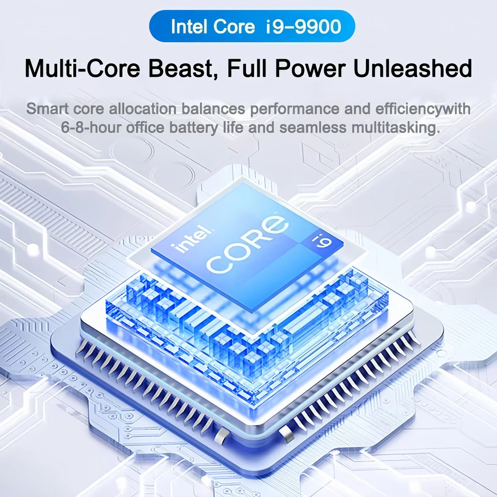 2026 Solid 14.1" Ultra Slim Laptop Intel Core i9-9900 2TB M.2 SSD 32GB RAM Windows 11 Pro Home Study Computer