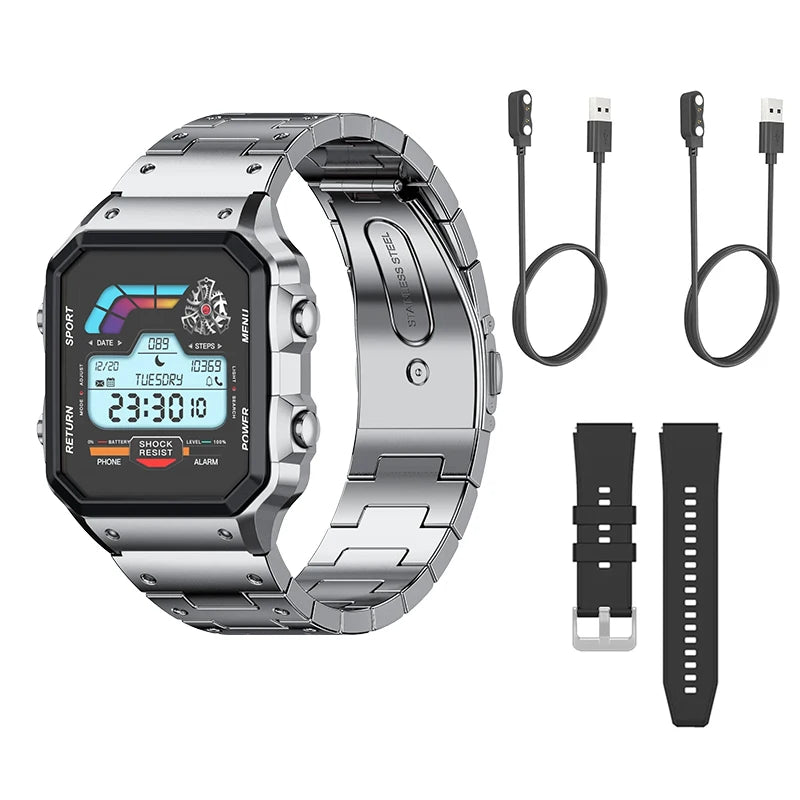 Aiweile AW38 Smart Watch Man High-End Luxury for Android IOS Fitness Tracker Sport Business Bluetooth Call DIY Faces Steel Voice