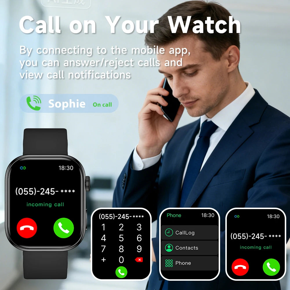 2026 NEW Smart Watch for Android/IOS 2.01“ HD Screen Health Monitoring Bluetooth Call Music Control Sport Watch for Men Women