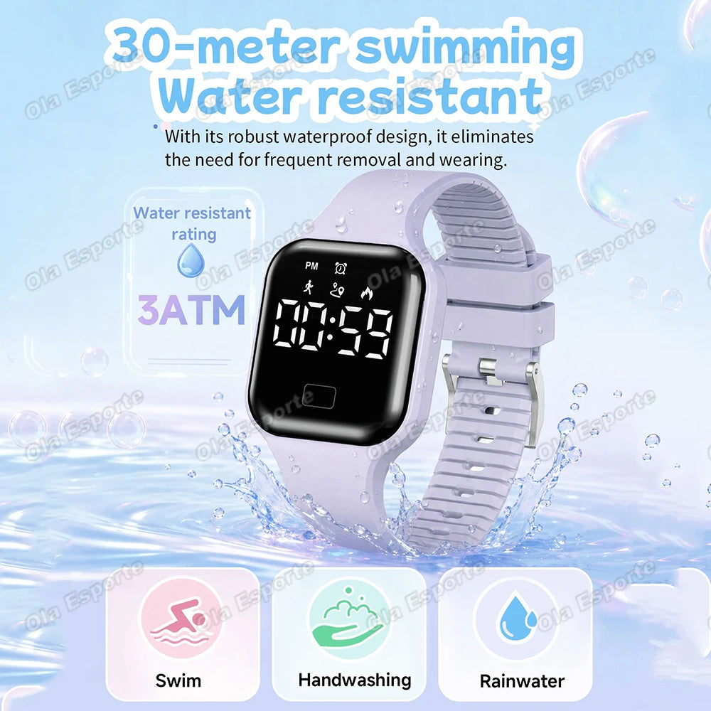Smart Watch For Men Sports High School Student Sleep Monitor Waterproof Alarm Clock Multi Functional Women Electronic Watch HW12