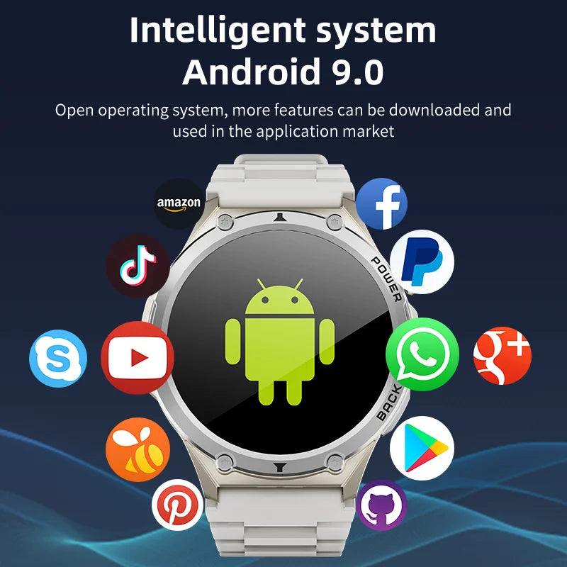 Smart Watch with Large HD Anti-blue Light Eye-friendly Screen, Cellular Network & Built-in GPS Positioning