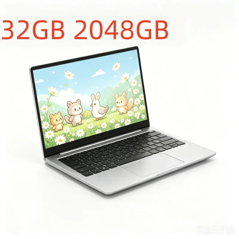 Premium 14.1" Laptop Intel Core i7-8650U 32GB 2TB Gaming PC Slim Daily Work Notebook Windows 11 1920*1080 HD