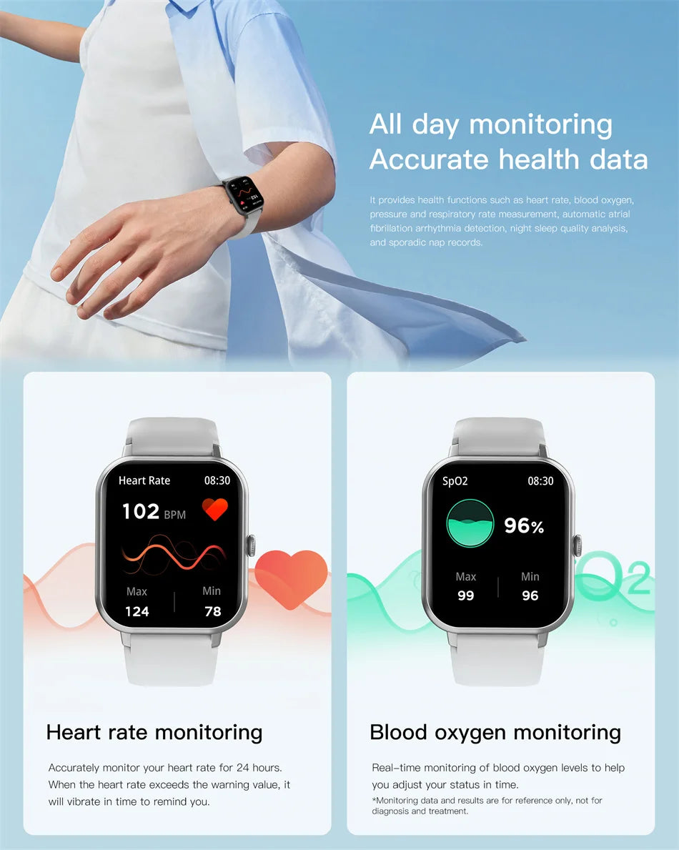 2025 New Smart Watch For Men Women Gift Full Touch Screen Sports Fitness Watches Bluetooth Call Smartwatch Woman For Andriod&IOS