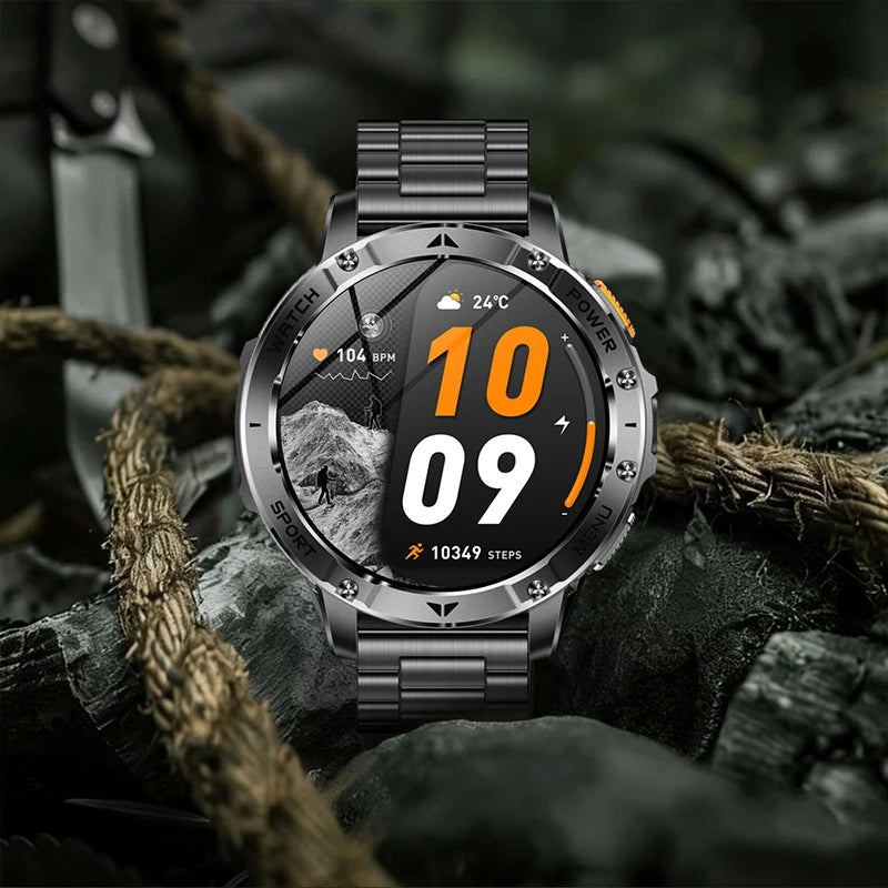 2026 Smartwatch,1400mAh battery,1.7"IPS screen,120+sports,SOS strobe alarm,IPX8 waterproof,LED light,BT Call,Xmas birthday gift