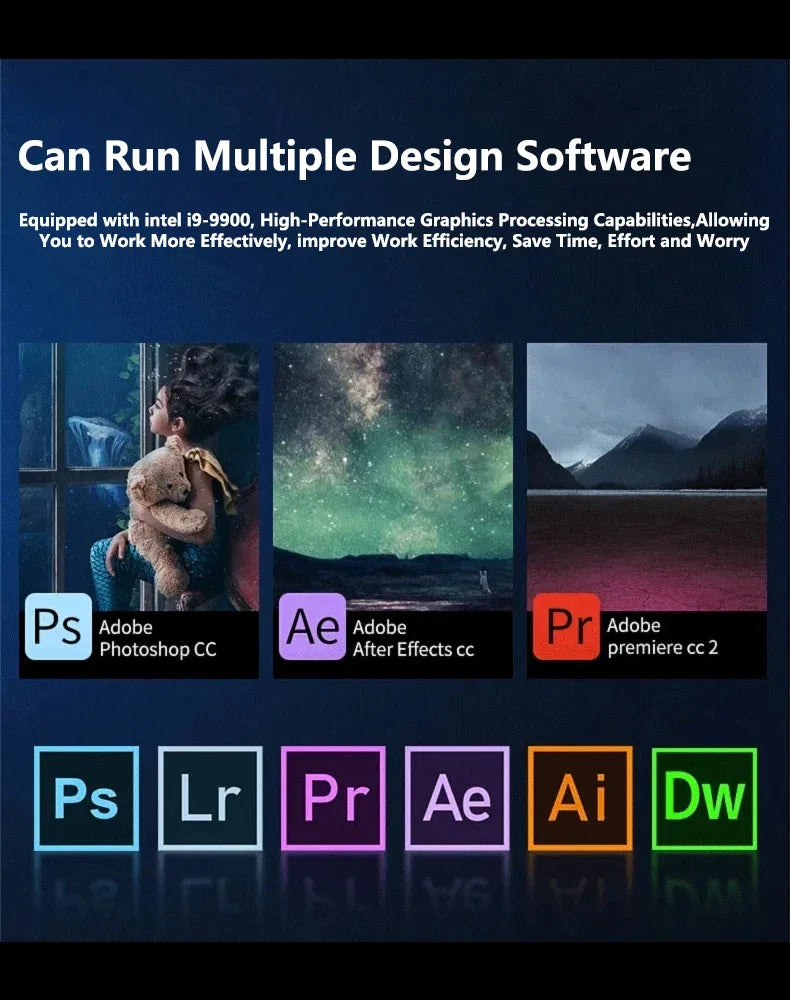 2026 15.6" Laptop Intel Core i9 9900 32GB RAM 2TB SSD 1920*1080HD Windows 11 Gaming Computer PC Gamer office Ultra Slim Notebook