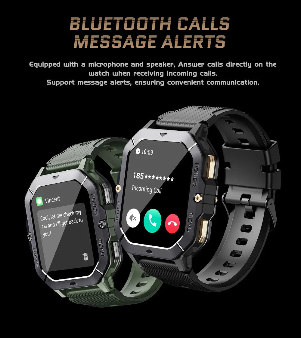 Smart Watch For Men 100+ Sports Modes,Activity Tracker with Heart Rate/SpO2/Sleep Monitor,1 ATM Waterproof  For Andriod IOS
