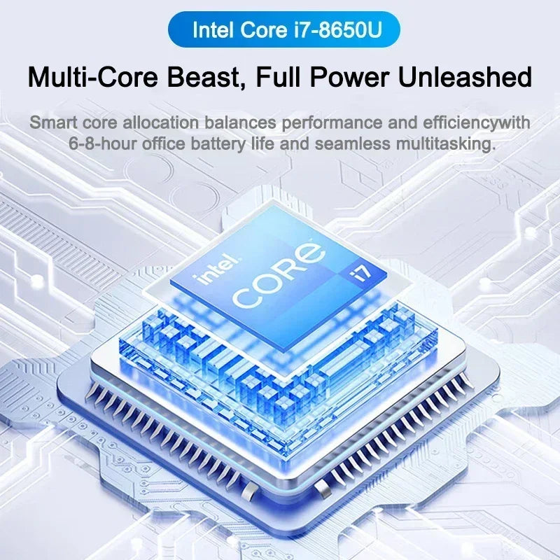 LENO HOT Ultra Slim 14.1" Laptop 32GB RAM 2TB SSD  Intel Core i7 8650U Gaming Office Notebook 1920*1080 HD Display