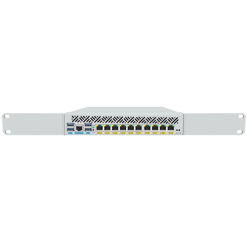 1U Rackmount Computer Intel Core I7 10510U I3 8145U 10x1GbE LAN Workstation Desktop PC for Home or Business Rackmount Server