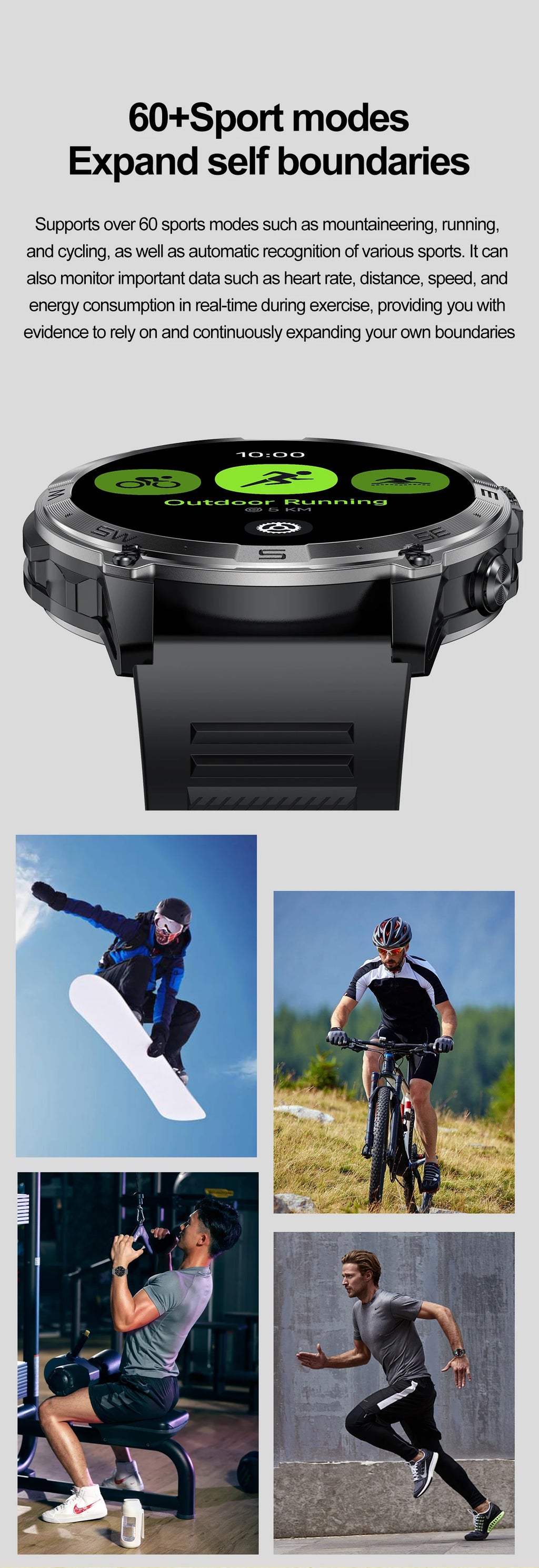 Smart Watch 2026 For Android IOS GPS Compass Sports Smart Watches For Man Women HD AMOLED Bluetooth Call Waterproof Smartwatch