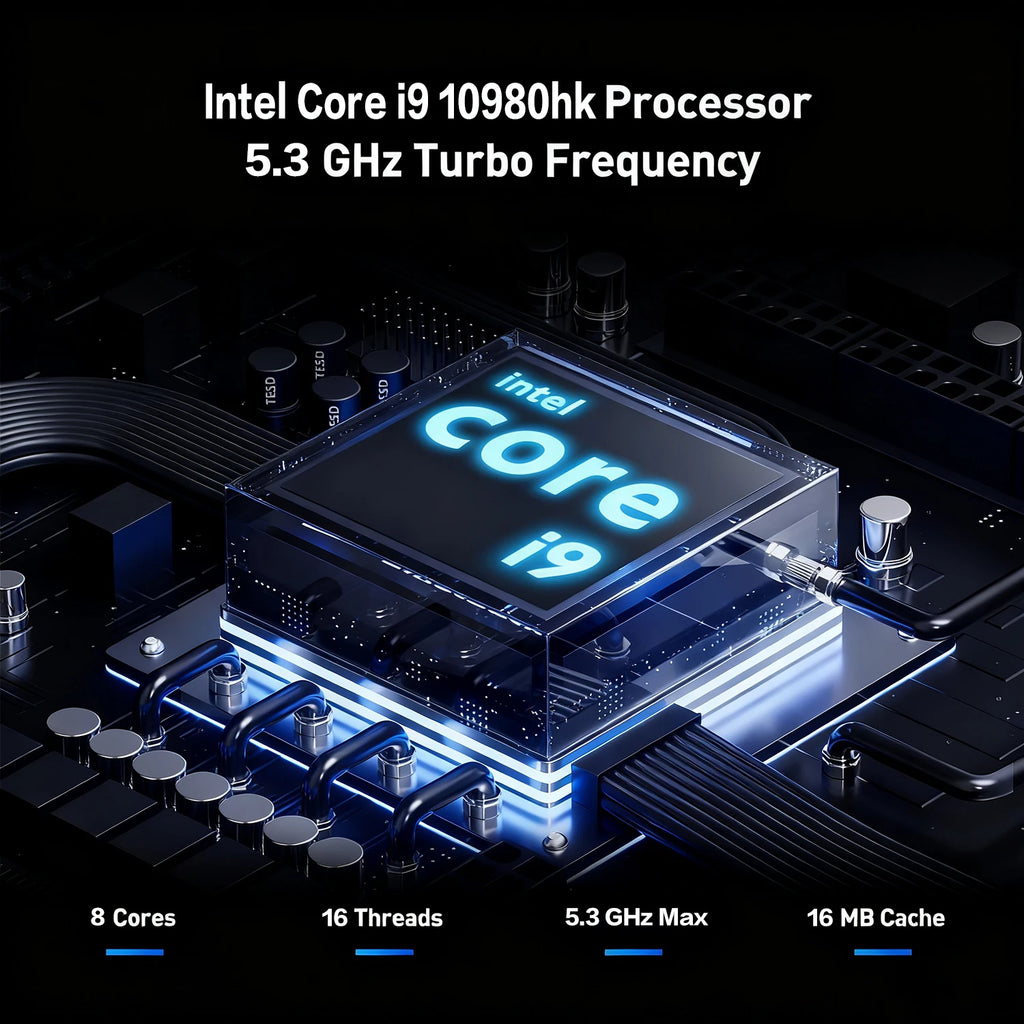2026 15.6" Core i9 10980HK Laptop Computer Windows 11 Pro Notebook Gamer 16GB RAM 1TB SSD Fingerprint UnIock Office Game Laptops
