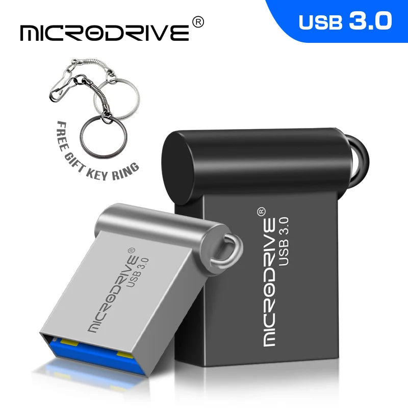 Super Mini USB 3.0 Pendrive Metal 16GB 32GB USB Flash Drive 64G Pen Drive U Disk Flash Memory Stick Gift