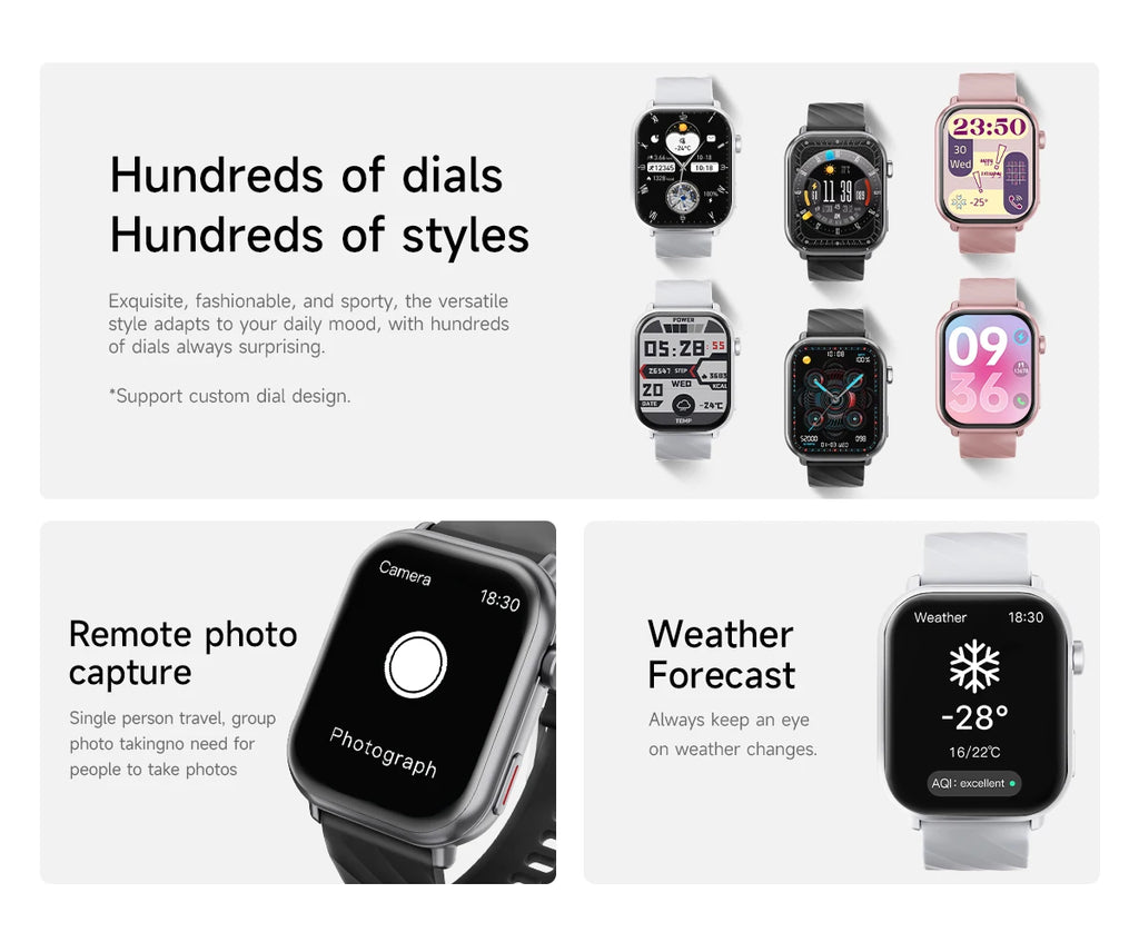 New Smartwatch 2026 1.83''HD Screen AMOLED 1000mAh Large Battery Outdoor Sports Watches IP68 Waterproof for Men Women Gifts