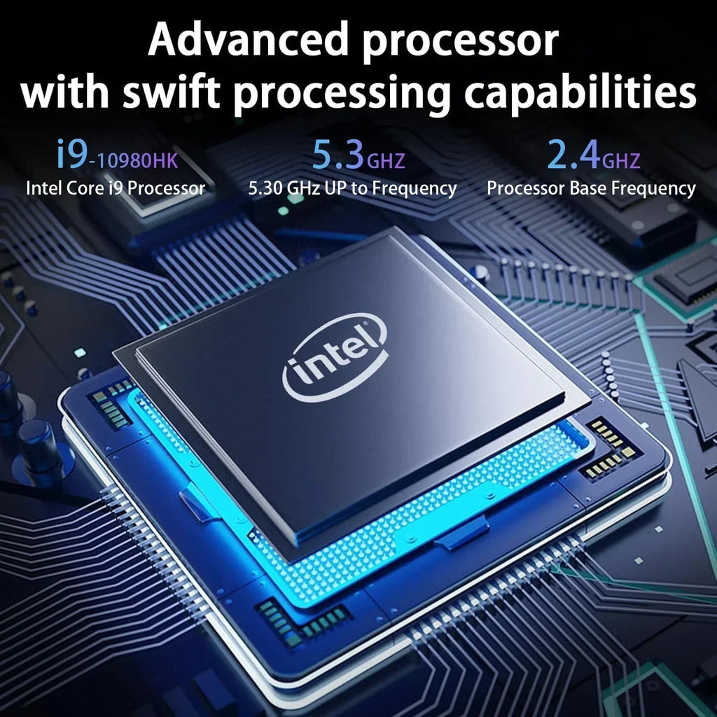 Intel Core i9 10980HK 14.1 Inch Windows 11 Pro Laptop 32GB RAM 2TB M.2 SSD 8 Core 16 Thread Notebook Gaming Office Computer