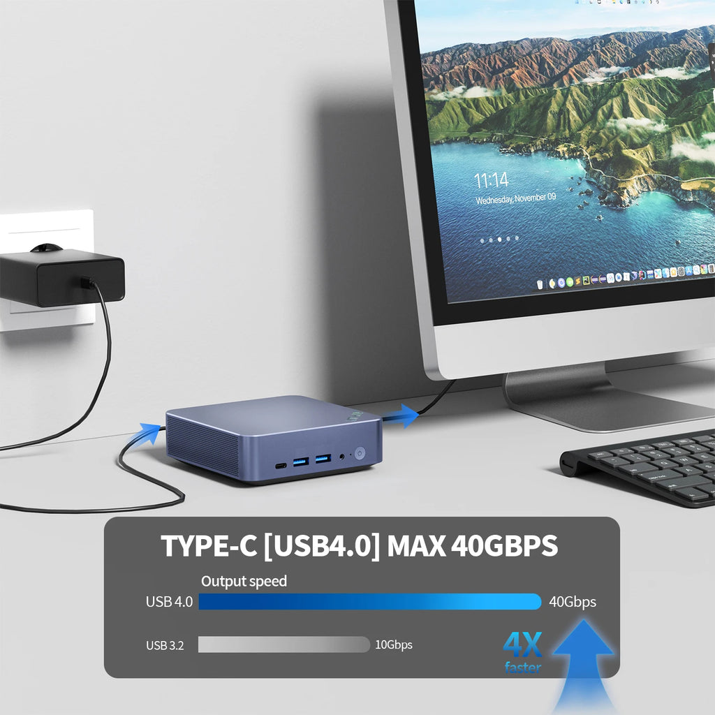 Mini PC Computer i5-1340P WIFI6 BT5.2 Mini Gaming PC 2.5G LAN USB4.0 DDR5 4800MHz PCIe SSD Mini Desktop Computer/ OpenClaw
