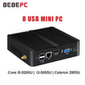Intel Core i7-4500U i5-4200U Fanless Mini PC with 4xUSB3.0 4xUSB2.0 1xHDMI 1xVGA Support Linux Ubuntu Computer Win10Pro Ready