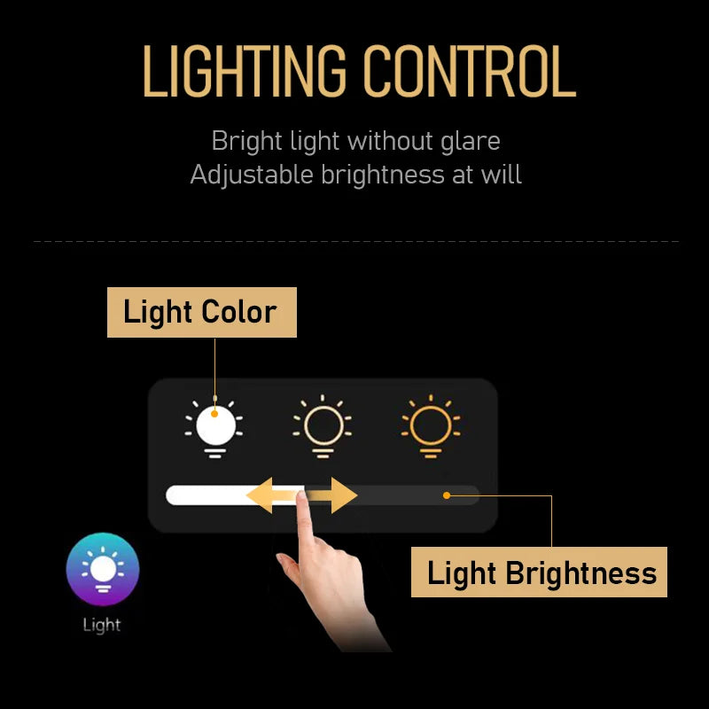 Smart Lighted Mirror With Touch Screen TV Tri-color Adjustable Light 2 in 1 Mirror TV Ideal for Hotels and RV