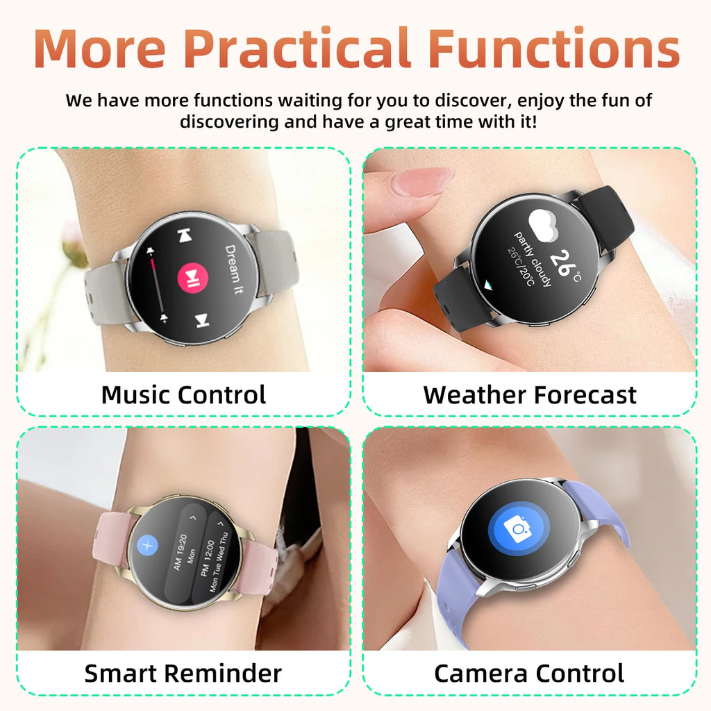 2026 New Smart Watch for Android/IOS 1.46''HD Display Camera Control Wireless Phone Call Voice Answer Christmas Gift Men Women