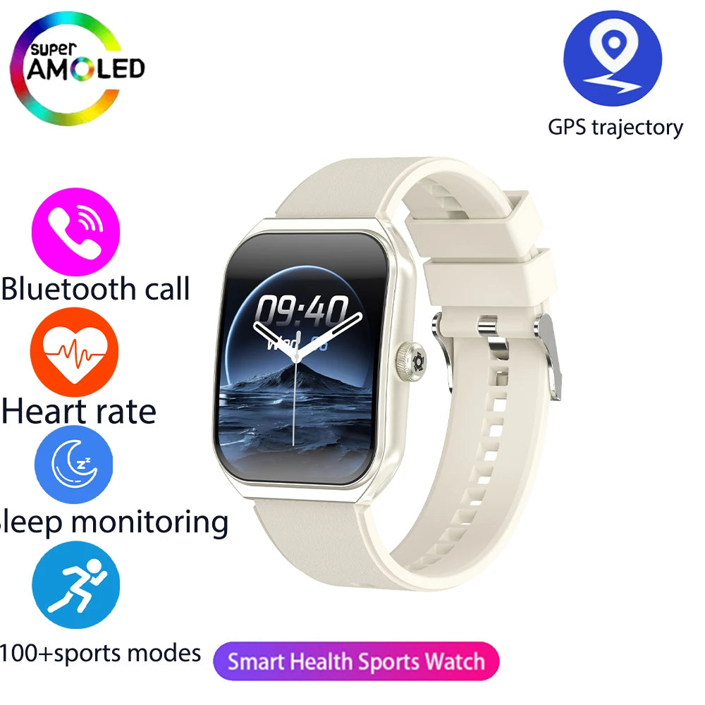 Smart Watch for Men's Women's 1.95-inch AMOLED HD Screen IP68 Waterproof 100+Sports Mode Fitness Tracker Heart Rate monitoring